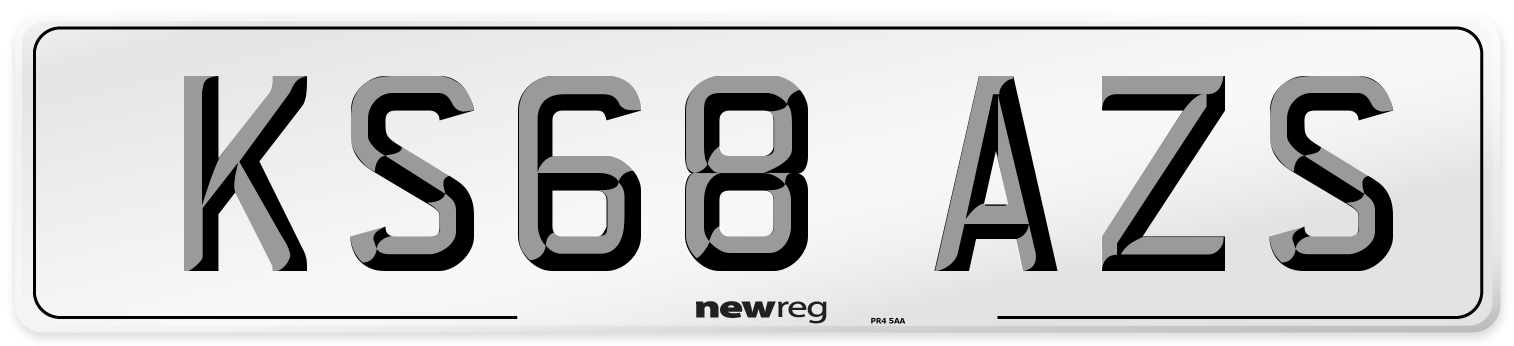KS68 AZS Number Plate from New Reg